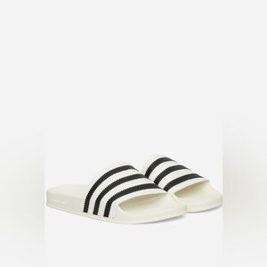 Fear of God White and Black Stripe Slide Sandals